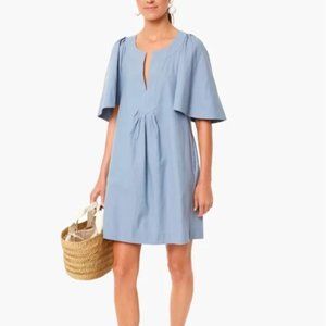 Tuckernuck Slate Blue Finley Flutter Sleeve Dress